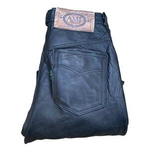 Vintage AMI London Leather Pants Size 34